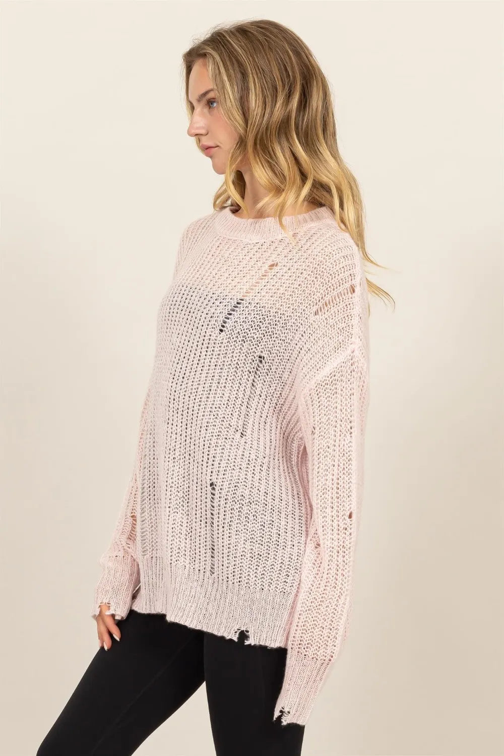 HYFVE Distressed Long Sleeve Knit Top **FALL DEBUT SALE** on Simply Obsessed