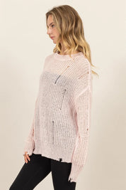 HYFVE Distressed Long Sleeve Knit Top **FALL DEBUT SALE** on Simply Obsessed