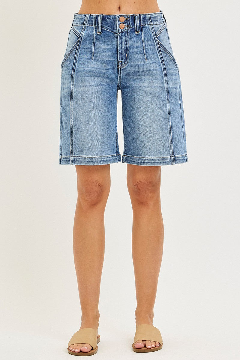 RISEN 2-Button Slouchy Jorts with Pockets on Simply Obsessed