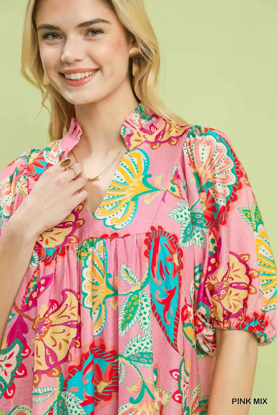 UMGEE Paisley Print Mini Dress on Simply Obsessed