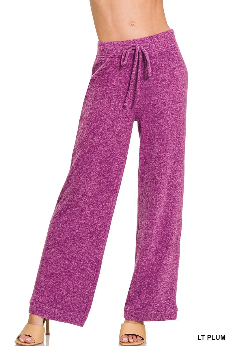 Zenana Soft Brushed Hacci Pants on Simply Obsessed