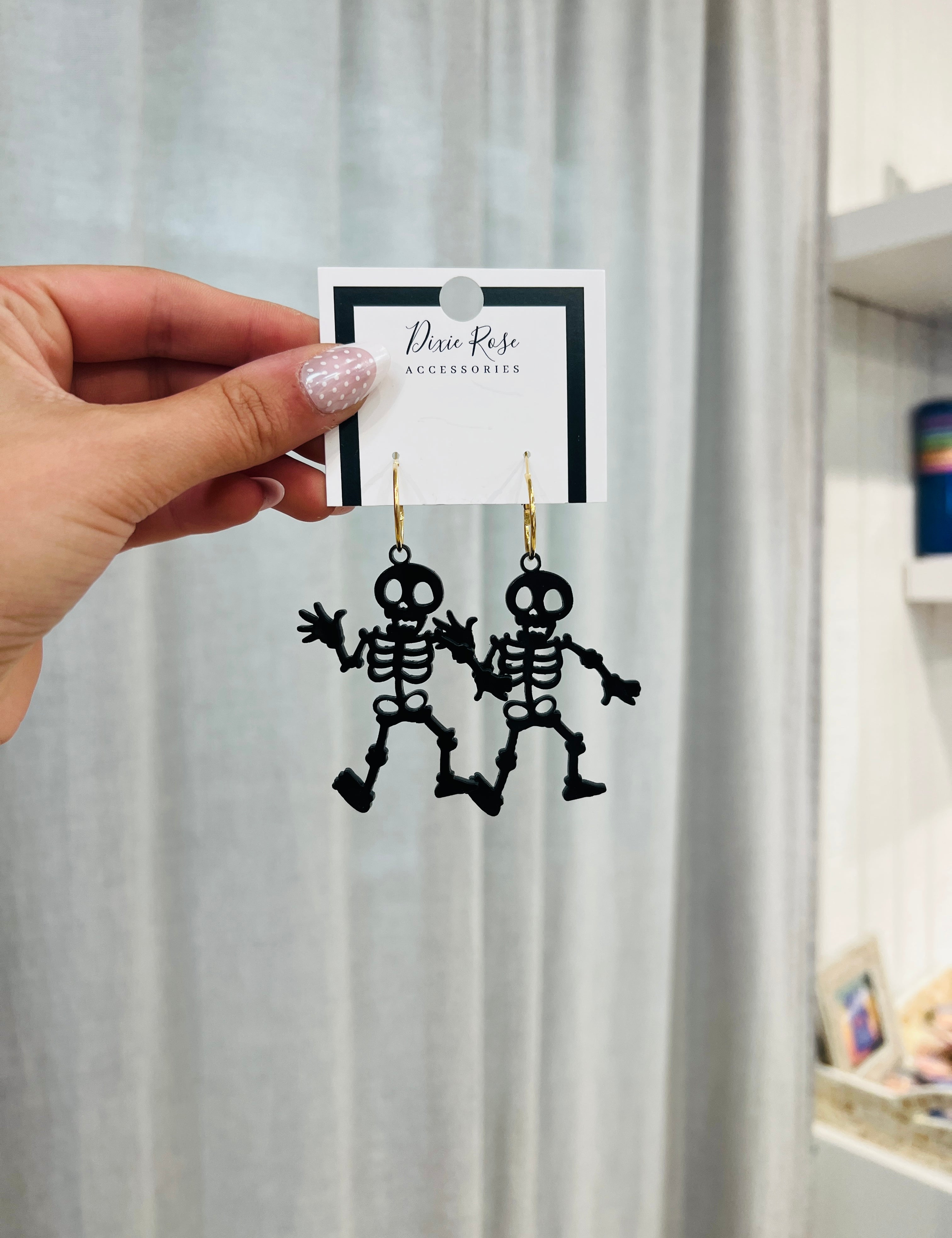 DIXIE ROSE Skeleton Earrings on Simply Obsessed