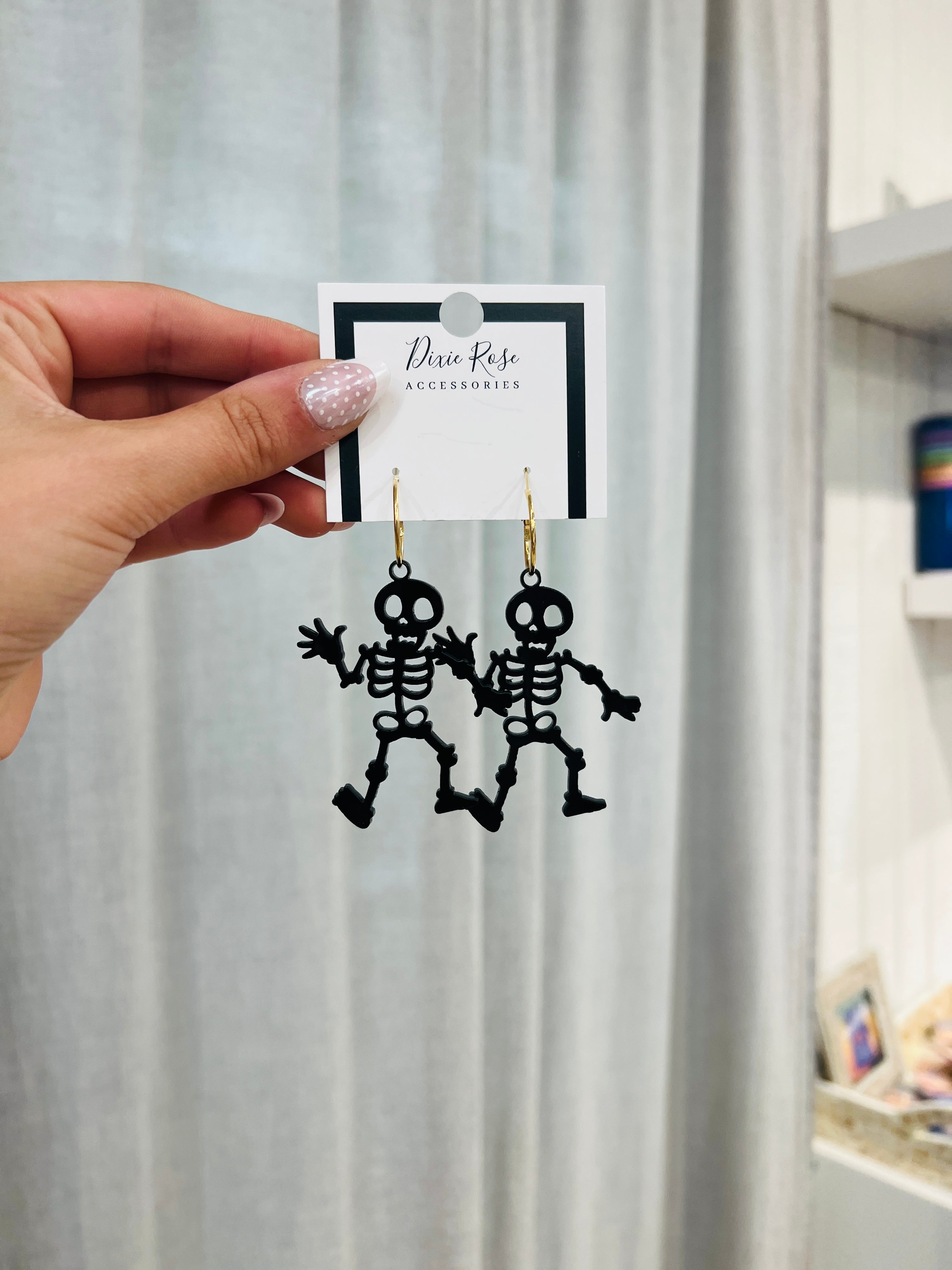 DIXIE ROSE Skeleton Earrings on Simply Obsessed