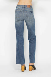 JUDY BLUE Full Size Tummy Control Straight Jeans on Simply Obsessed