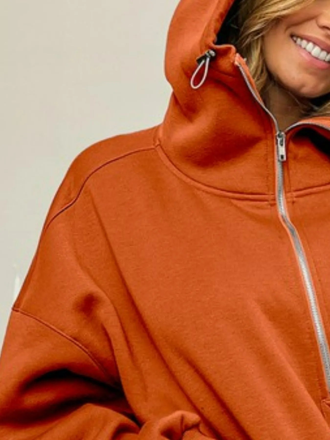 BIBI Half Zip Vintage Washed Fleece Hoodie on Simply Obsessed