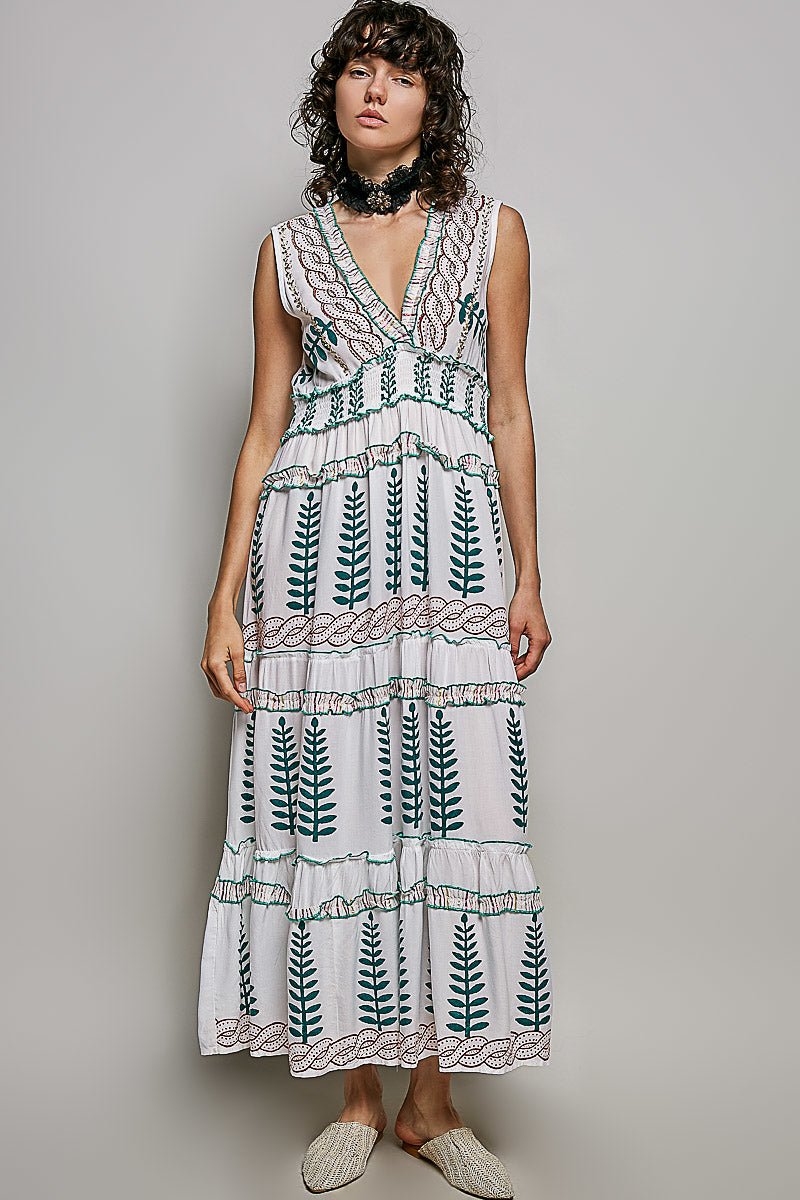 POL Floral Printed Sleeveless Tiered Dress with Smocked Waistband **DEBUT SALE** on Simply Obsessed