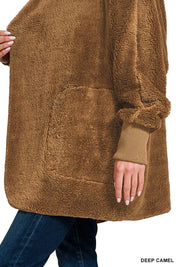 ZENANA Hooded Faux Fur Jacket with Pockets on Simply Obsessed