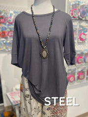 3/4 Sleeve Modal Everyday Top on Simply Obsessed