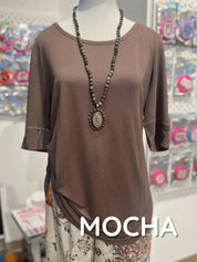3/4 Sleeve Modal Everyday Top on Simply Obsessed
