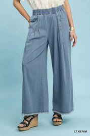 UMGEE Stone Washed Wide Leg Pants on Simply Obsessed