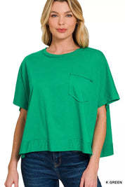 ZENANA Exposed Seam Boxy Top on Simply Obsessed