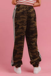 BIBI Side Lines Camouflage Track Pants on Simply Obsessed