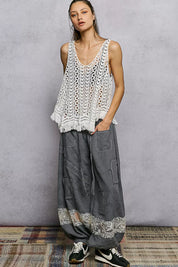 POL Crochet Fringe Hem Tank Top on Simply Obsessed