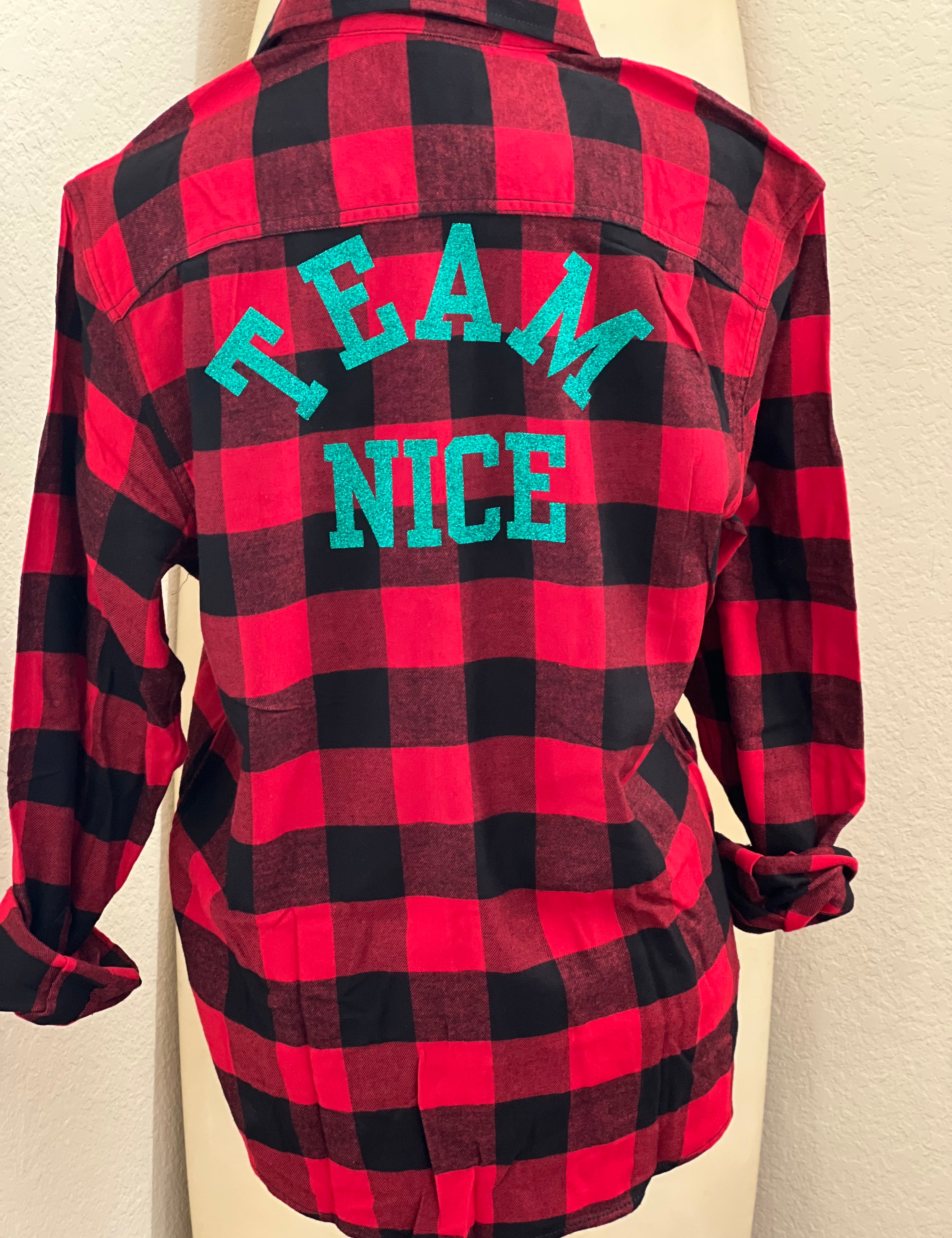 MALIBU HIPPIE Team Naughty Or Team Nice Flannels on Simply Obsessed