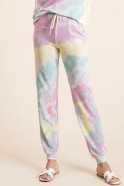 BiBi Tie Dye French Terry Casual Pants on Simply Obsessed