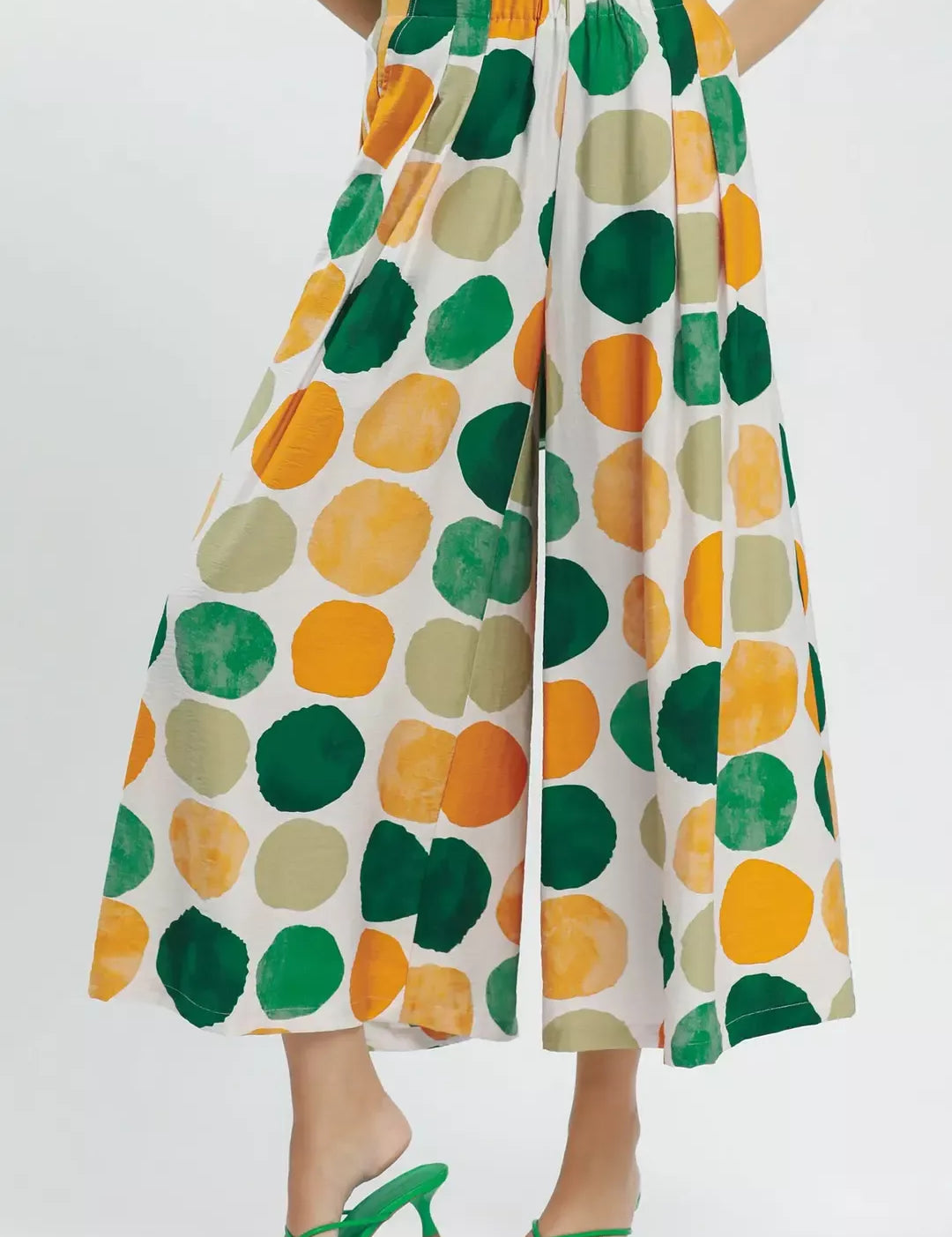 UMGEE Dot Print Wide Leg Pants on Simply Obsessed