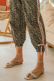BIBI Leopard Prtins With Side Line Details Drawstrings on Simply Obsessed