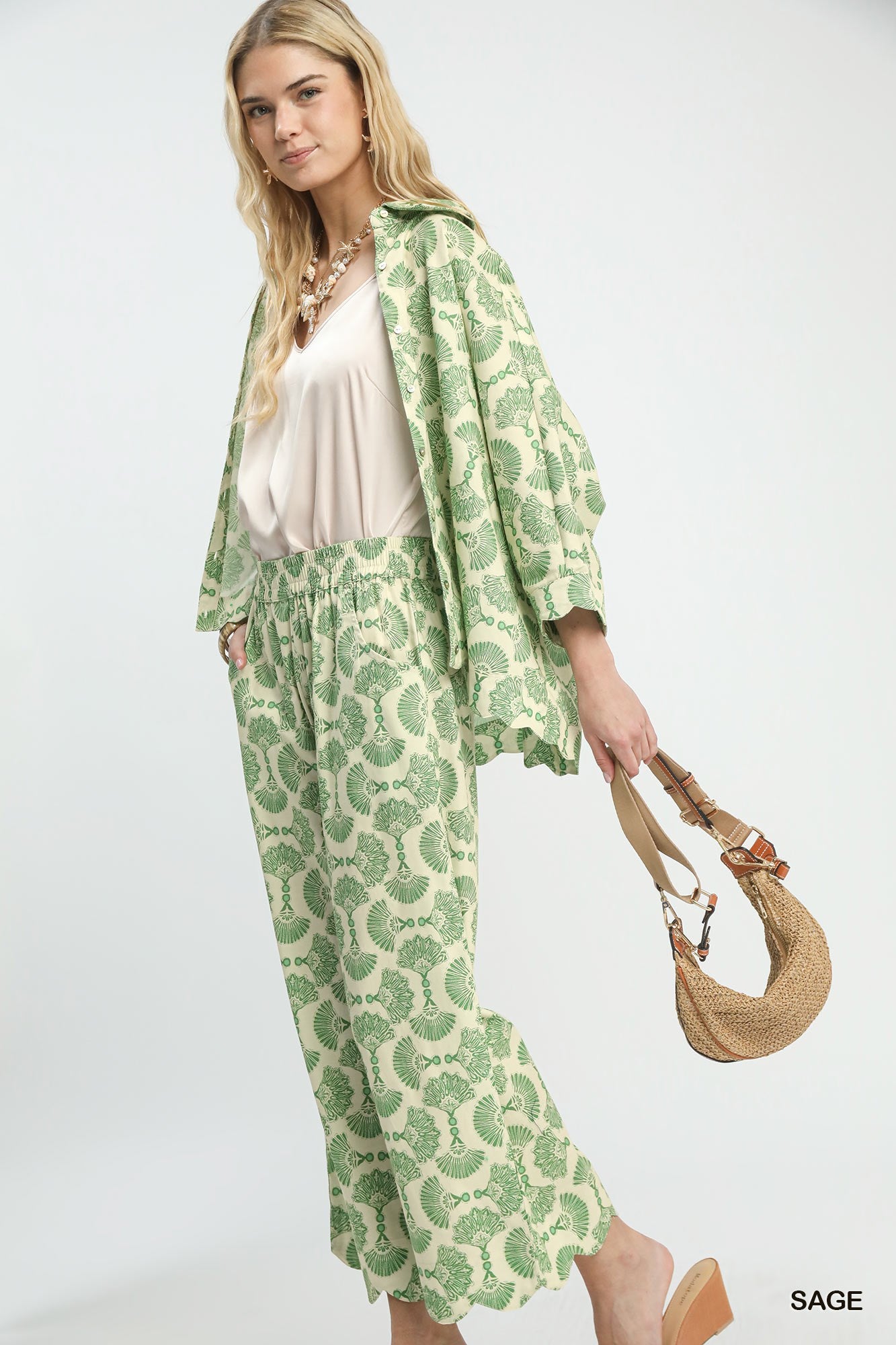 UMGEE Printed Button Down Shirt **DEBUT SALE** on Simply Obsessed