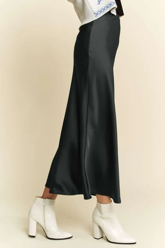 Davi & Dani High Waist Midi Skirt on Simply Obsessed