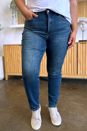 JUDY BLUE Full Size Tummy Control High Waist Slim Jeans on Simply Obsessed