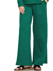 ZENANA Scuba Collared Pullover and Pants Set on Simply Obsessed