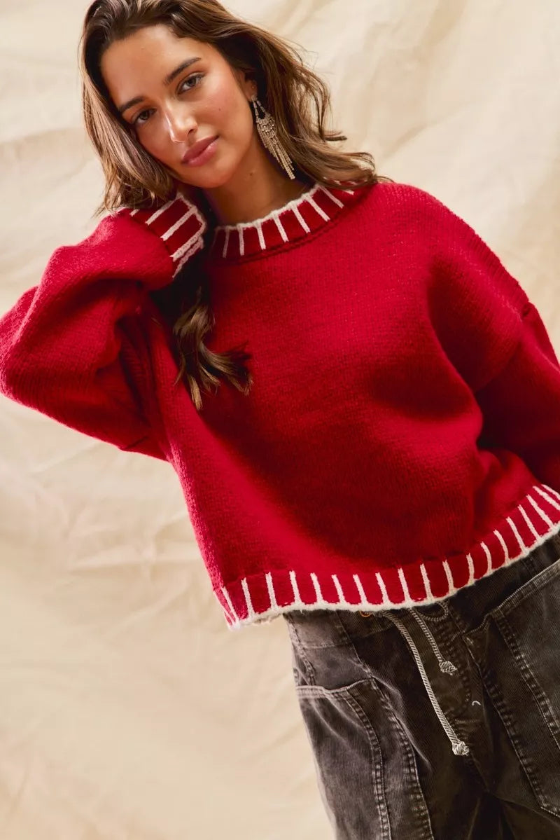 SO ME Loose Fit Christmas Holiday Sweater on Simply Obsessed