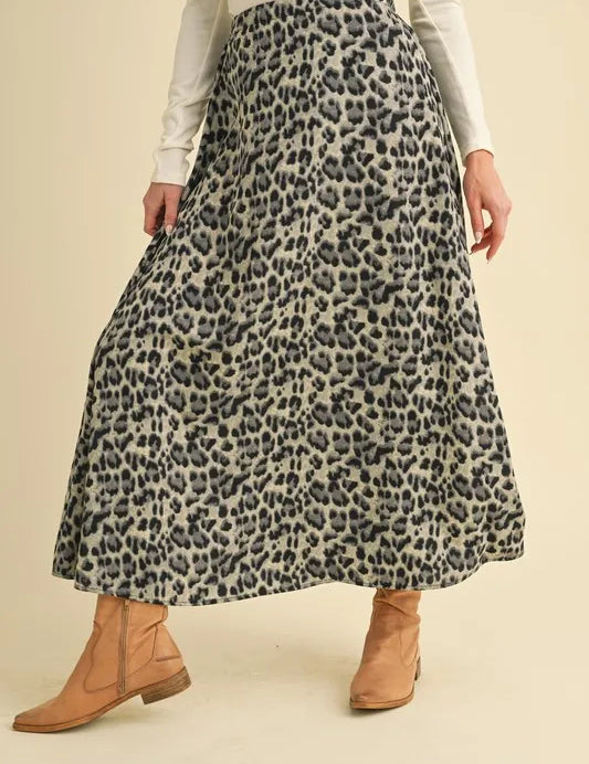 Aemi+Co Leopard Midi Skirt on Simply Obsessed