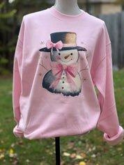 MALIBU HIPPIE Crystal Bow Snowman Sweatshirt on Simply Obsessed