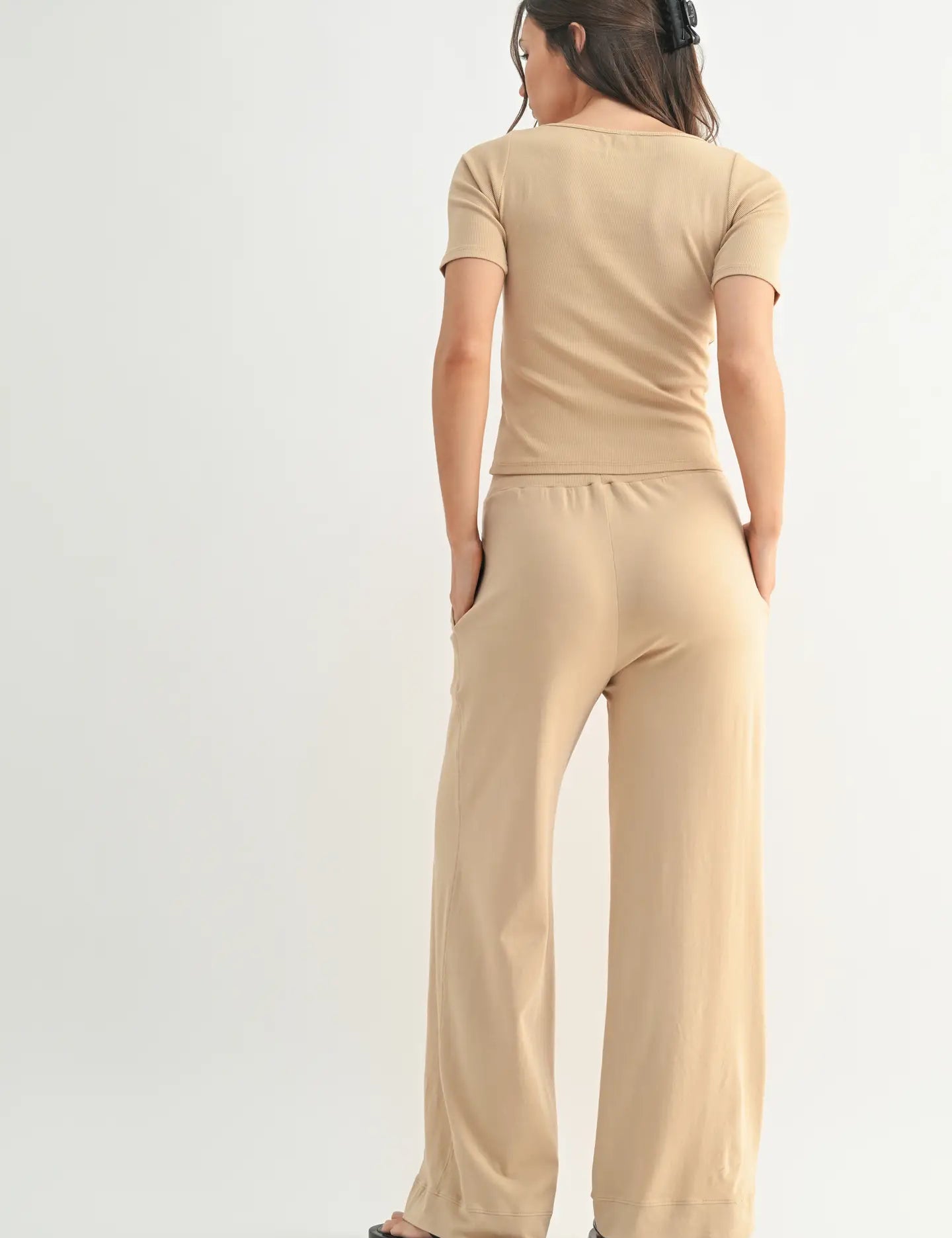 MONO B Vintage Ease Pima Cotton Set-TAUPE on Simply Obsessed