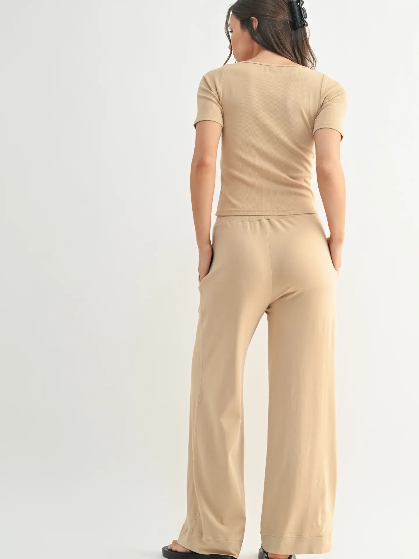 MONO B Vintage Ease Pima Cotton Set-TAUPE on Simply Obsessed