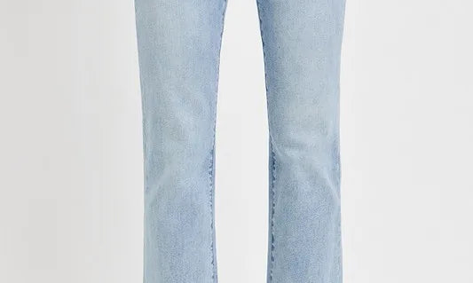 RISEN High Rise Straight Cuffed Relaxed Jeans on Simply Obsessed