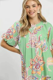 UMGEE Boho Floral Print Mini Dress with Pockets. **DEBUT SALE** on Simply Obsessed
