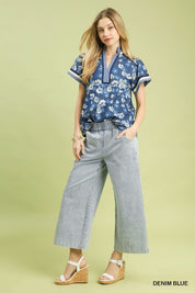 UMGEE Mixed Media Print Top on Simply Obsessed