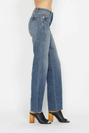 JUDY BLUE Full Size Tummy Control Straight Jeans on Simply Obsessed