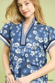 UMGEE Mixed Media Print Top on Simply Obsessed