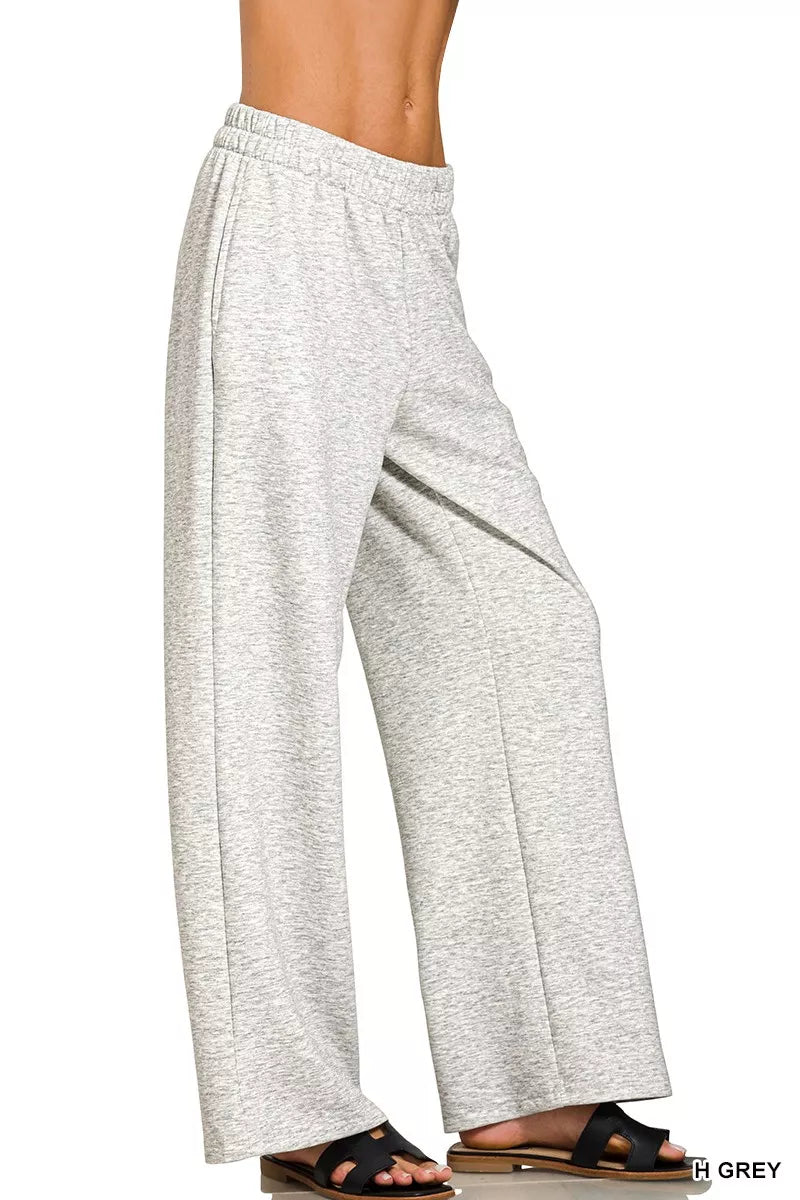 Zenana Scuba Side Slit Top and Pants Set on Simply Obsessed