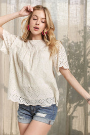 ADORA Ruffle Shoulder Blouse on Simply Obsessed