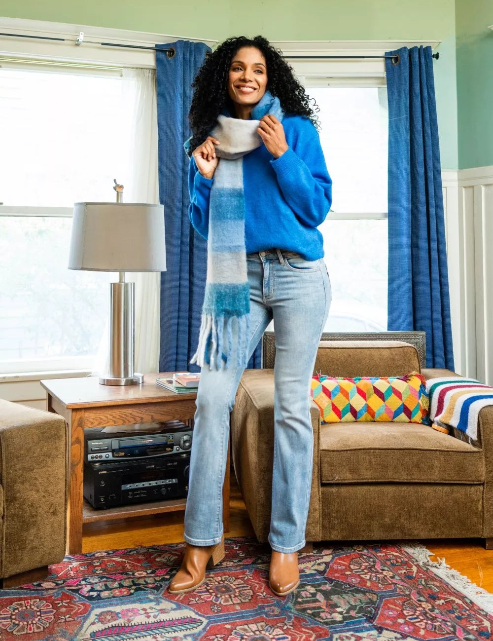 Judy Blue Mid Rise Thermal Bootcut Jeans on Simply Obsessed