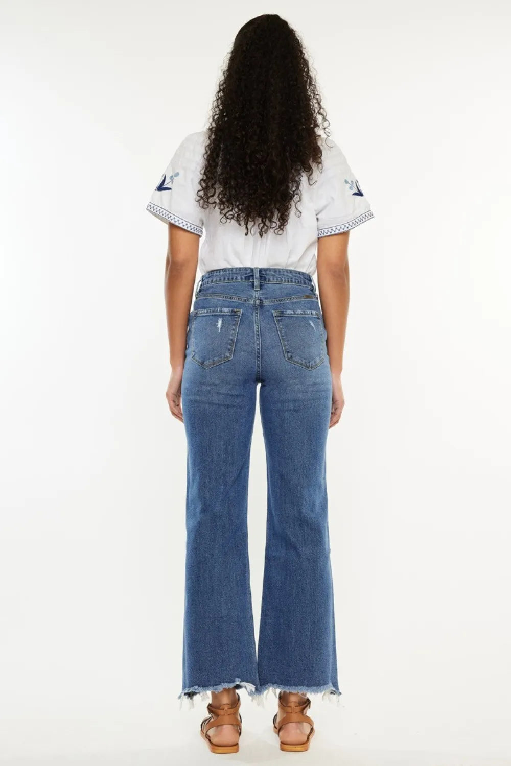 Kancan Full Size High Rise Slim Wide Leg Jeans on Simply Obsessed