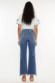 Kancan Full Size High Rise Slim Wide Leg Jeans on Simply Obsessed
