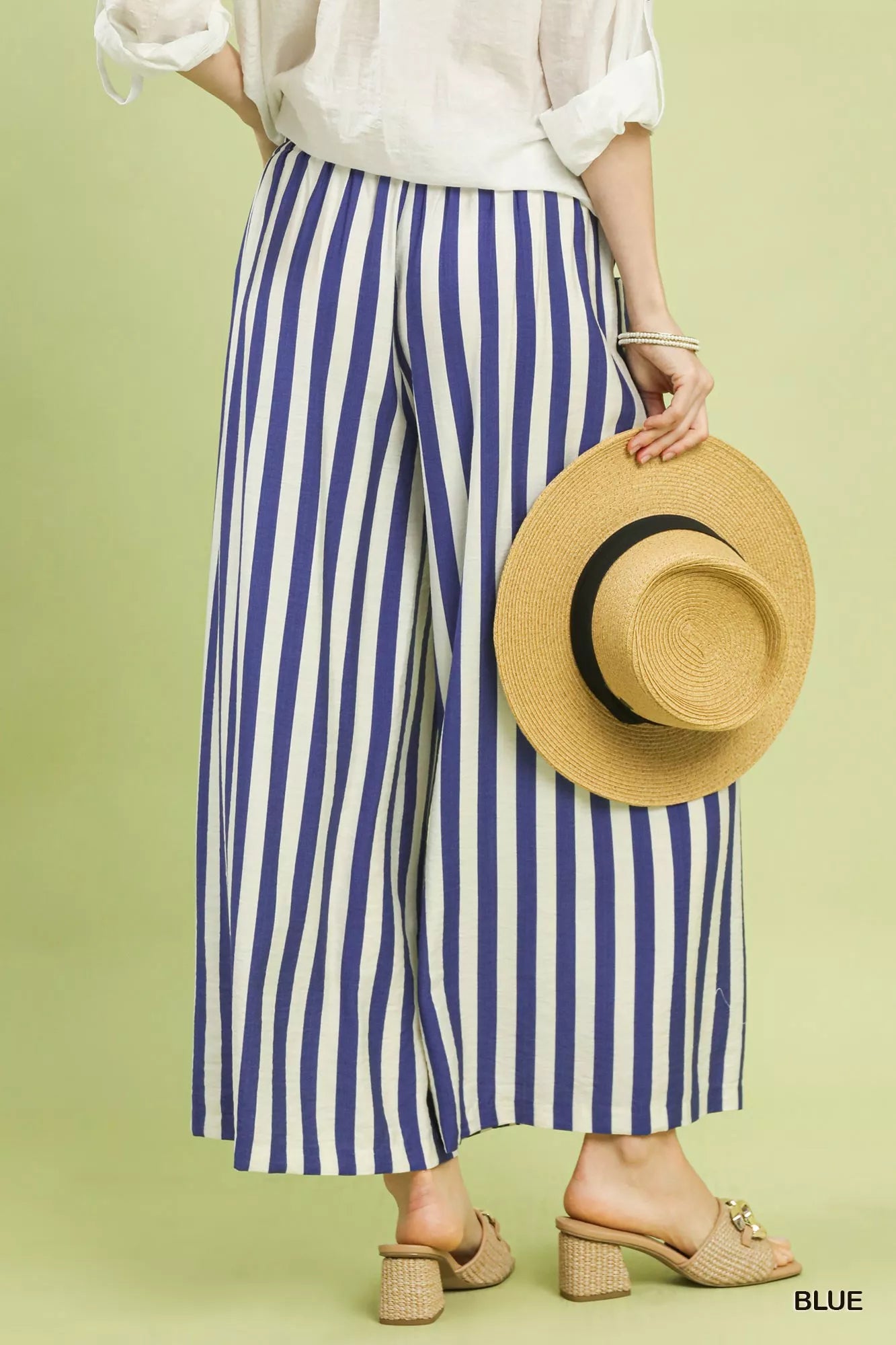 UMGEE Vertical Stripe Wide Leg Pants on Simply Obsessed
