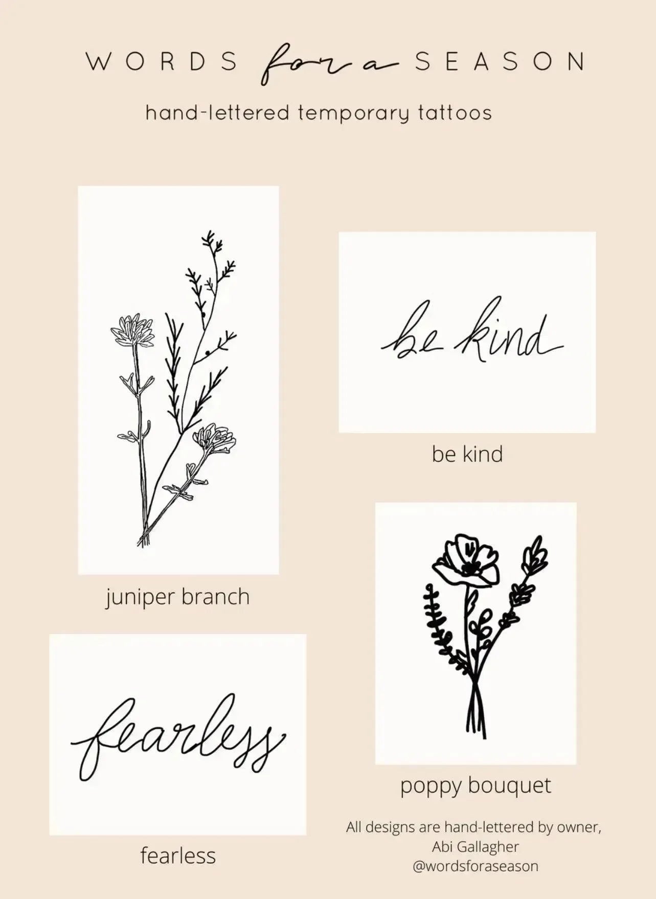 4-Pack Temp Tattoos on Simply Obsessed