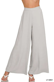 Zenana Relaxed Fit Elastic Waisted Wide Leg Pants on Simply Obsessed