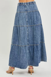 RISEN High Rise Ruffle Long Skirts on Simply Obsessed