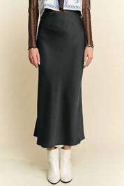 Davi & Dani High Waist Midi Skirt on Simply Obsessed