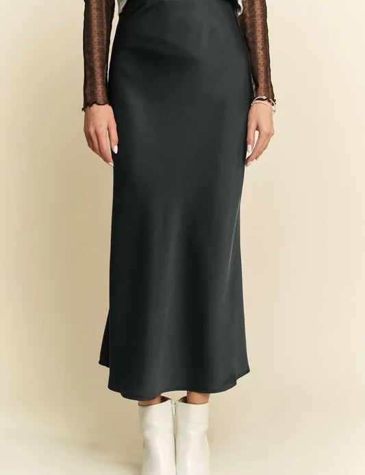 Davi & Dani High Waist Midi Skirt on Simply Obsessed