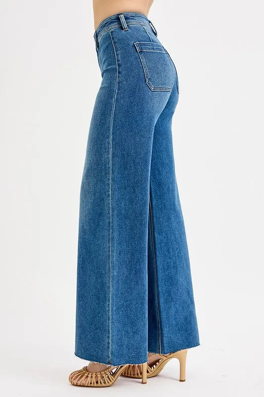RISEN High-Waisted Wide Leg Jeans on Simply Obsessed