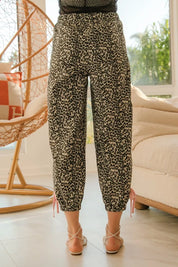 BIBI Leopard Prtins With Side Line Details Drawstrings on Simply Obsessed