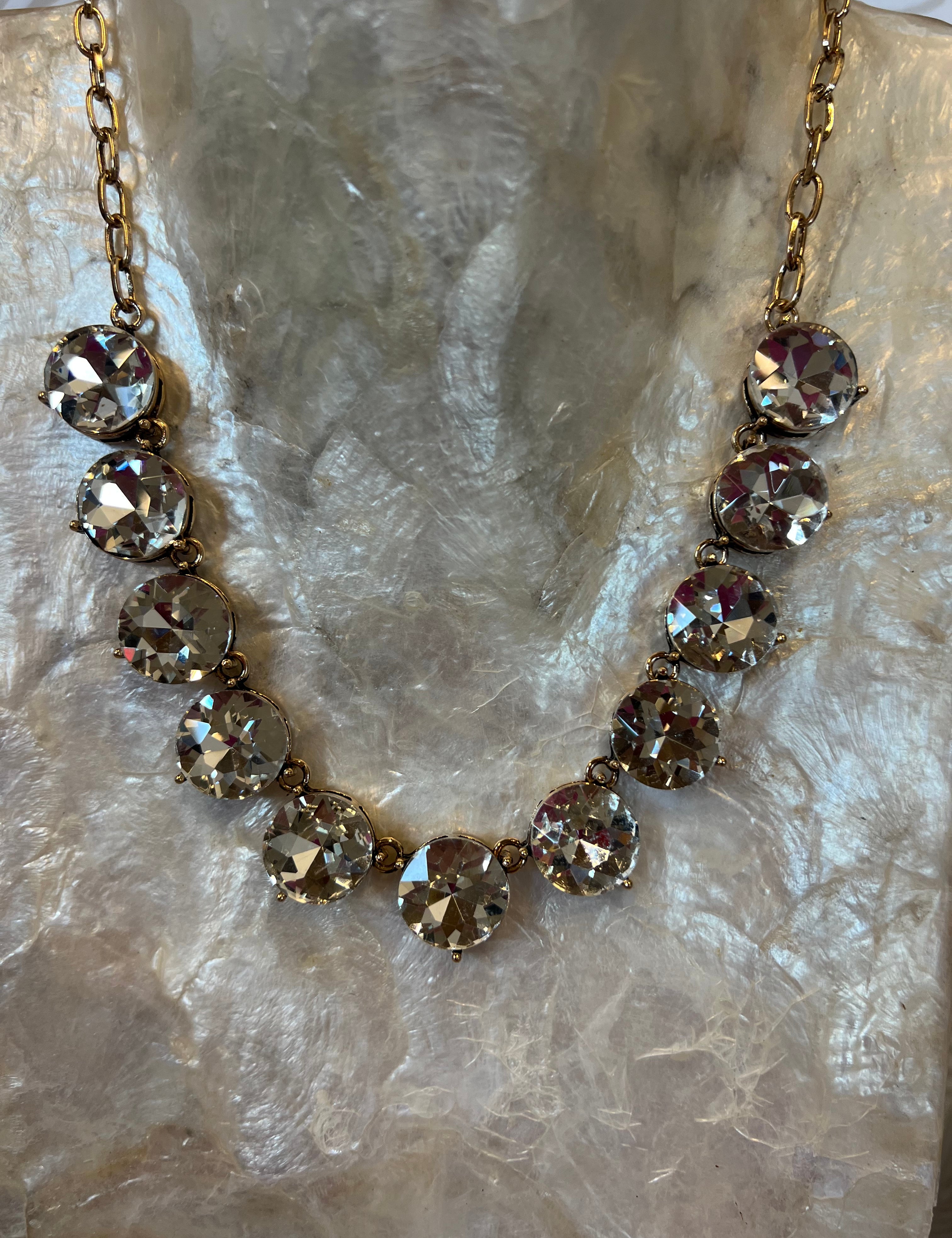 JEWELRY SALE Large Crystal Bling Necklace on Simply Obsessed