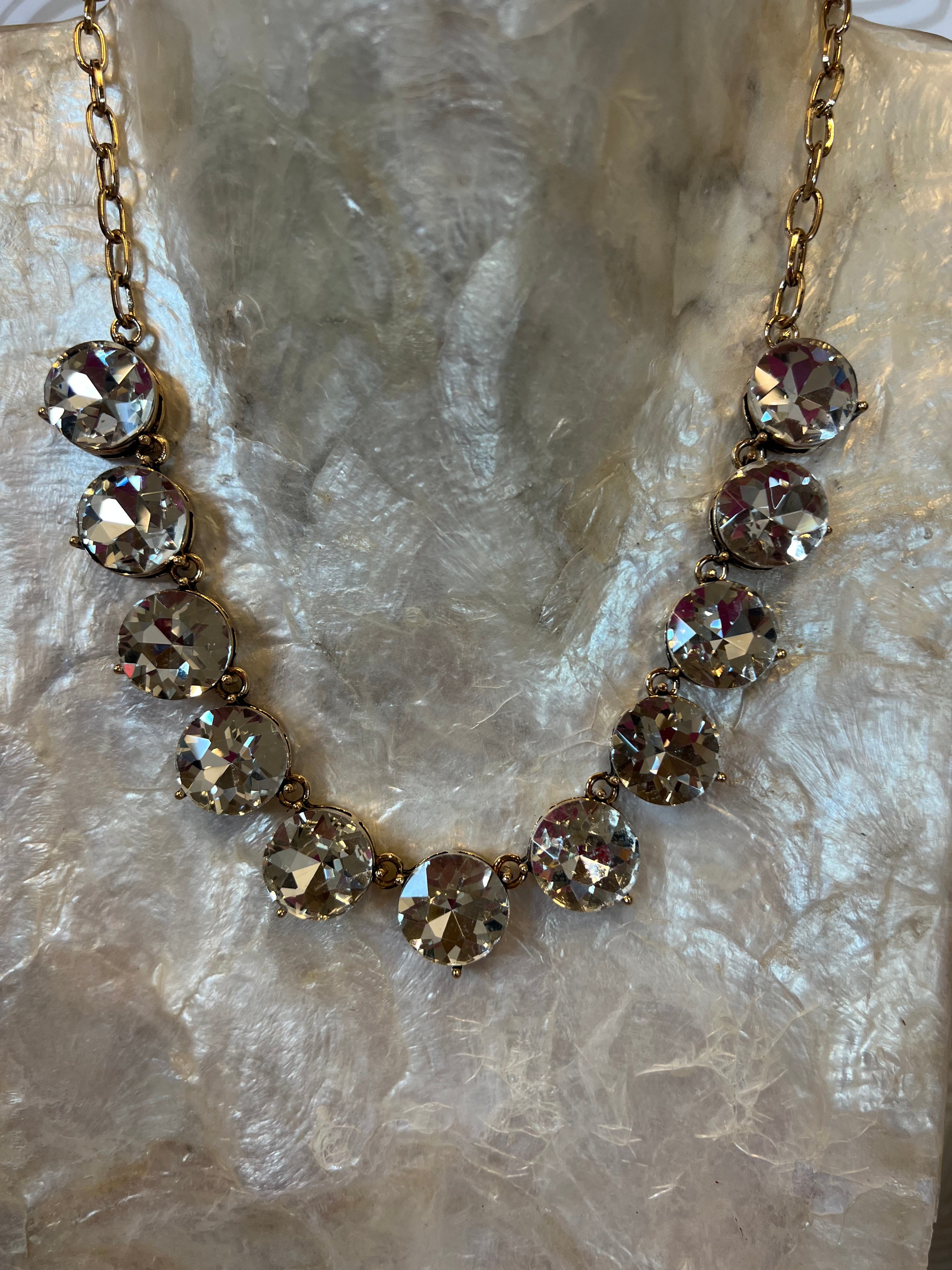 JEWELRY SALE Large Crystal Bling Necklace on Simply Obsessed